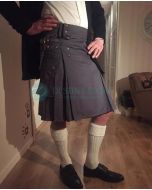 Men Grey Charm Utility Kilt