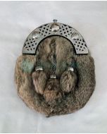 grey rabbit fur kilt sporran