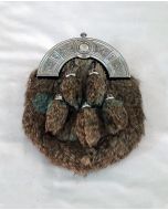 Grey Rabbit Fur Sporran
