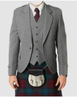 Grey Tweed Argyll Kilt Jacket with Vest