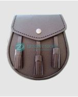 Black Leather Kilt Sporran