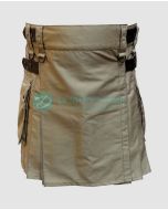 Ladies Khaki Deluxe Utility Kilt