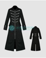 Living Dead Zipper Gothic Trench Coat