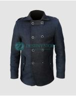 Men Fashion Dress Black Wool Coat
