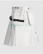Modern White Kilt for Men
