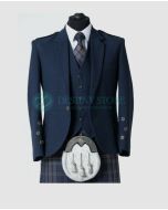 Navy Blue Argyll Kilt Jacket with Vest