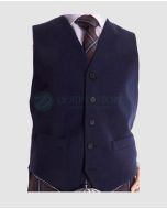 Navy Blue Argyll Kilt Waistcoat