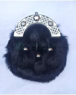 Navy Blue Rabbit Fur Sporran