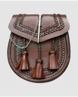 Pin Lock Hand Braided Leather Sporran