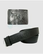 Rampant Lion Buckle and Matching Kilt Belt