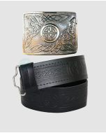 Scottish Celtic Buckle and Matching Kilt Belt