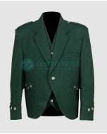 Scottish Green Argyll Kilt Jacket with Waistcoat