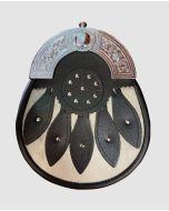Studded Leaf Cattle Leather Sporran
