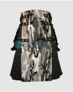 Black Urban Camo Prime Cargo Kilt