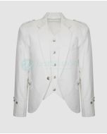 White Argyll Kilt Jacket with Waistcoat