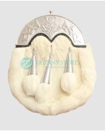 White Rabbit Fur Kilt Sporran