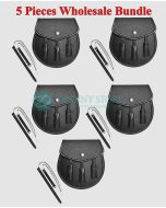 5 pieces wholesale kilt leather sporran bundle