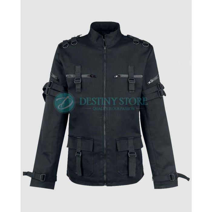 Black Gothic Fashion Rock Man Jacket