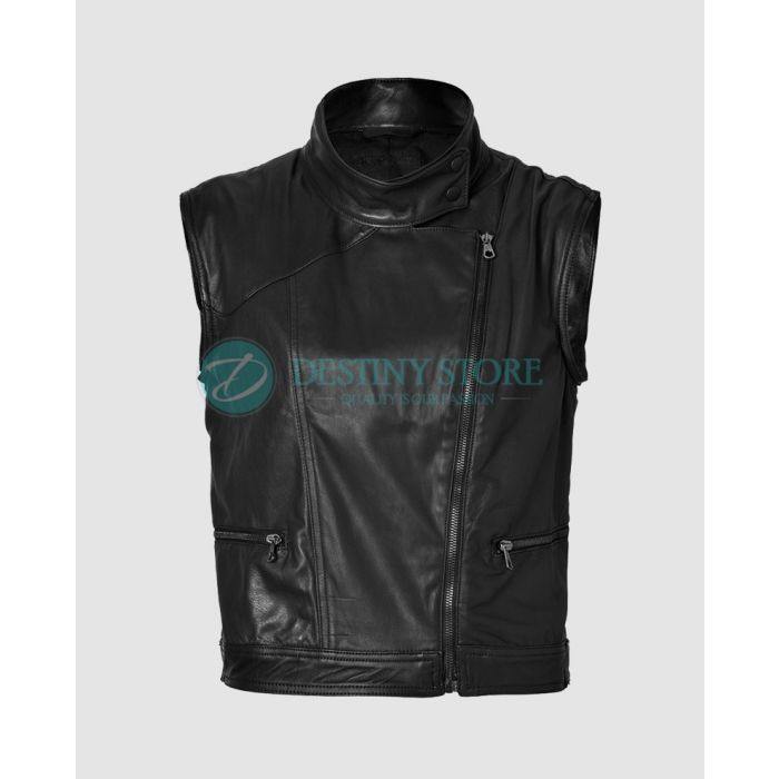 Double Breasted Fashion Leather Vest