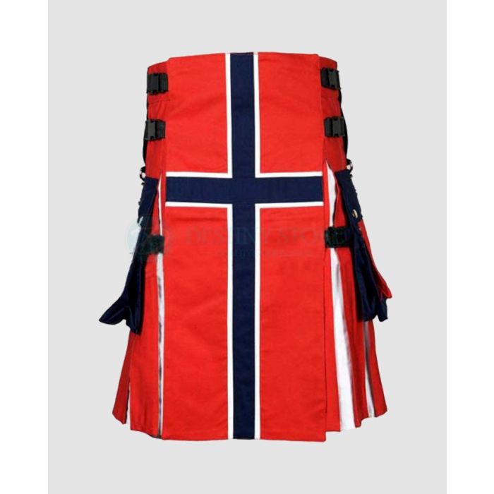 Norwegian Flag Patriotic Kilt