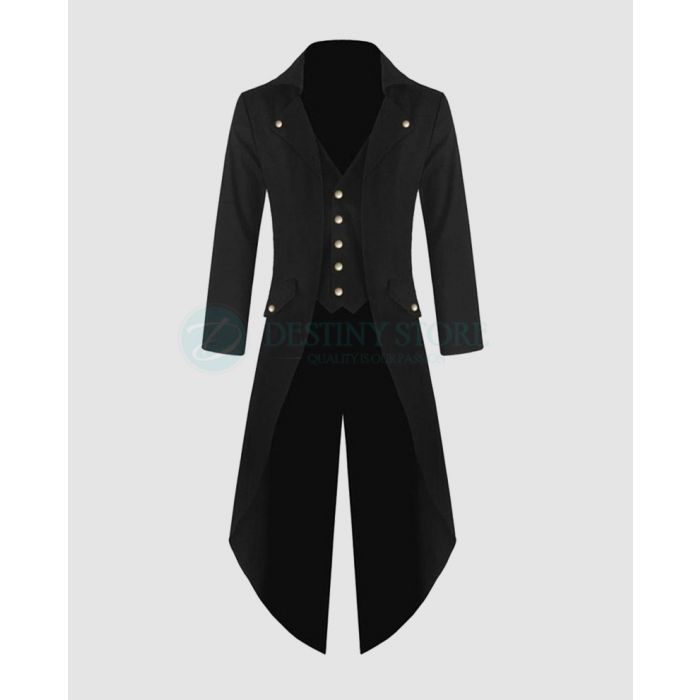 Vintage Style Medieval Trench Gothic Tailcoat