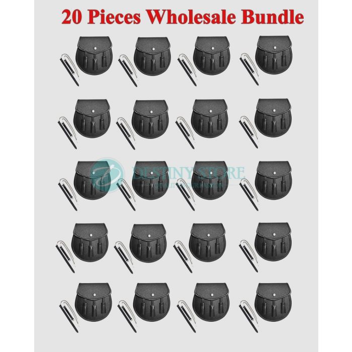20 Pieces Leather Sporran for Kilt Wholesale Price