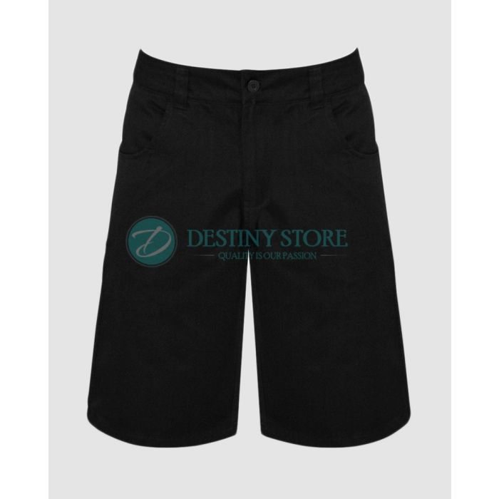 Men Black Knee Length Short Pants