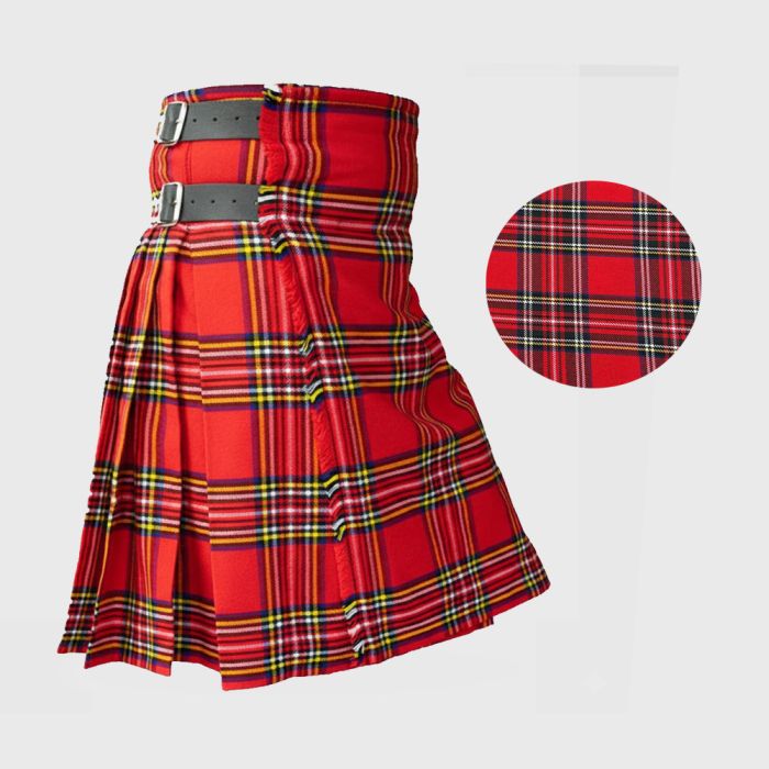 Royal Stewart Polyviscose Tartan Kilt