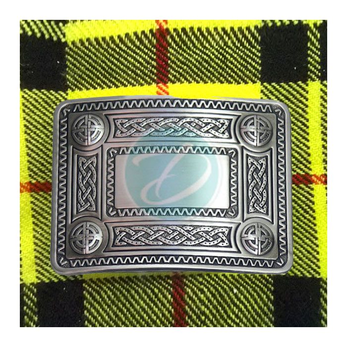 Scottish Celtic Studded Buckle for Kilt Belt