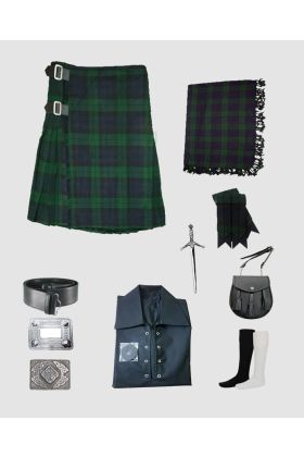 Black Watch Tartan Kilt Outfit Package