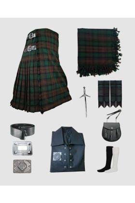 Brown Watch Tartan Kilt Outfit Package