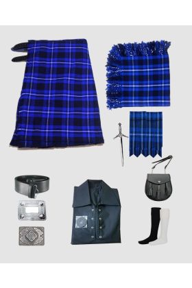 Galicia National Tartan Kilt Outfit Package