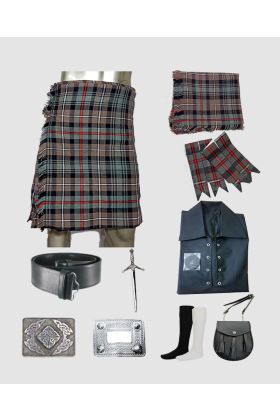 9 Pieces Mackenzie Weathered Tartan Kilt