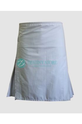 All White Scottish Kilt