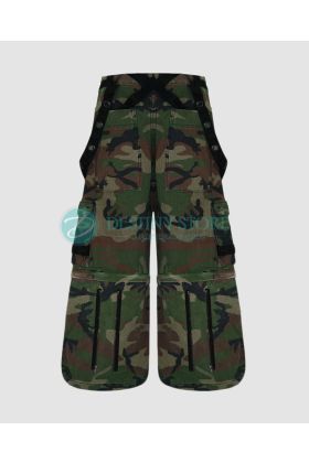 Baggy Camo Gothic Trouser with Chains