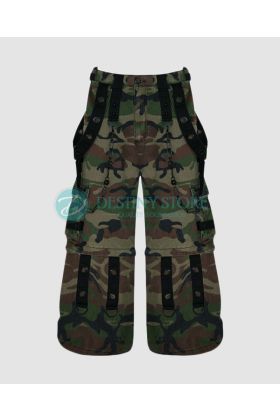 Baggy Camo Gothic Trouser with Chains