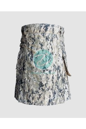 Black Digital Utility Camo Kilt