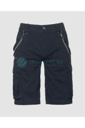 Black Gothic Chain Short Pant