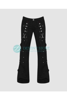 Black Gothic Fashion Woman Pants