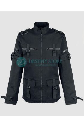 Black Gothic Fashion Rock Man Jacket