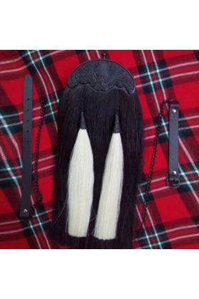black cantle horse hair kilt sporran