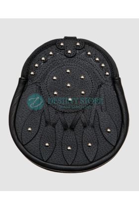 Black Gothic Studded Kilt Sporran