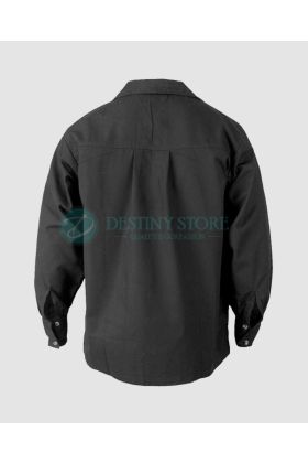 Black Scottish Jacobite Ghillie Kilt Shirt
