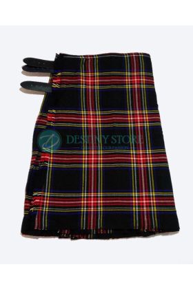 Black Stewart Tartan Kilt Live