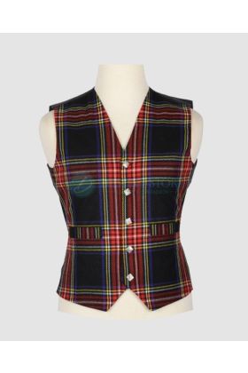 Black Stewart Tartan Kilt Waistcoat