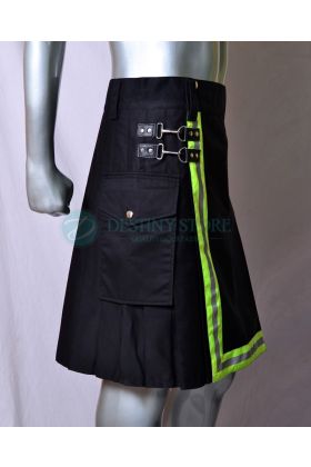 Black Utility Work Kilt for Firemen