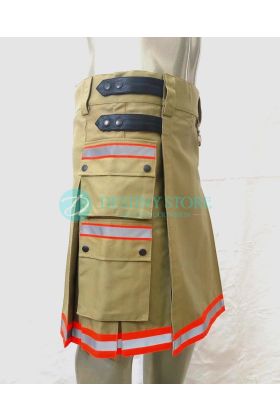 tan bunker gear firefighter kilt