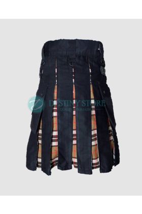 Camel Thompson Tartan Hybrid Kilt