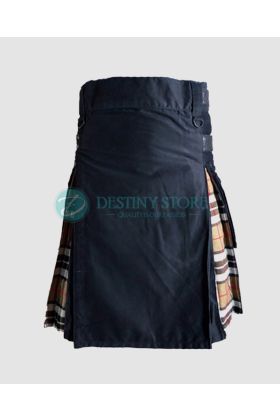 Camel Thompson Tartan Hybrid Kilt