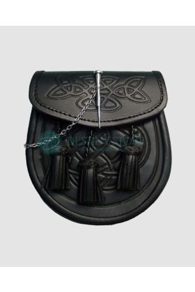 Pin Lock Leather Kilt Sporran